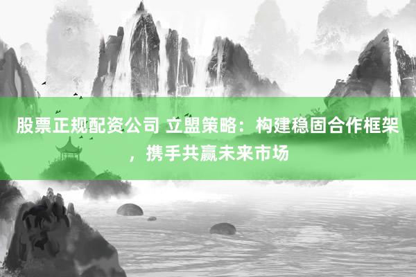股票正规配资公司 立盟策略：构建稳固合作框架，携手共赢未来市场