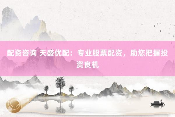 配资咨询 天盛优配：专业股票配资，助您把握投资良机