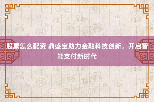 股票怎么配资 鼎盛宝助力金融科技创新，开启智能支付新时代