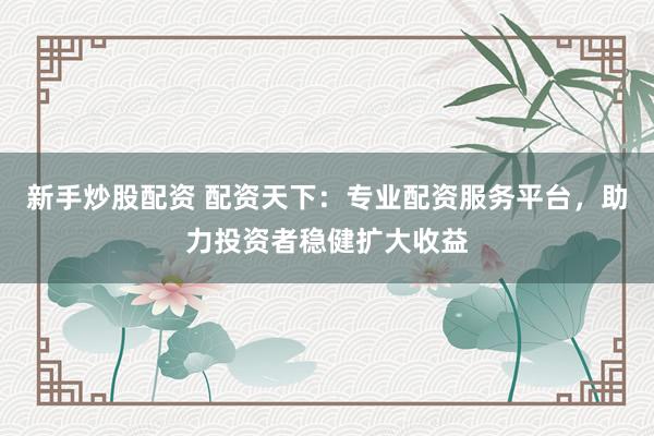 新手炒股配资 配资天下：专业配资服务平台，助力投资者稳健扩大收益