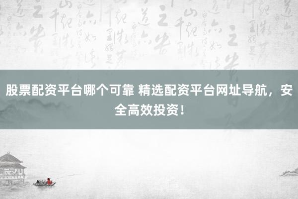 股票配资平台哪个可靠 精选配资平台网址导航，安全高效投资！
